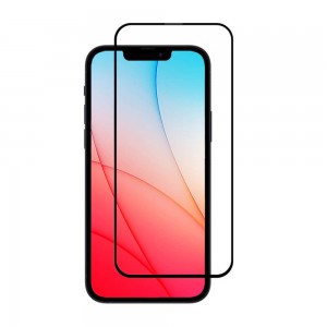 Защитное стекло 9D для iPhone 13/13Pro/14 (черный)